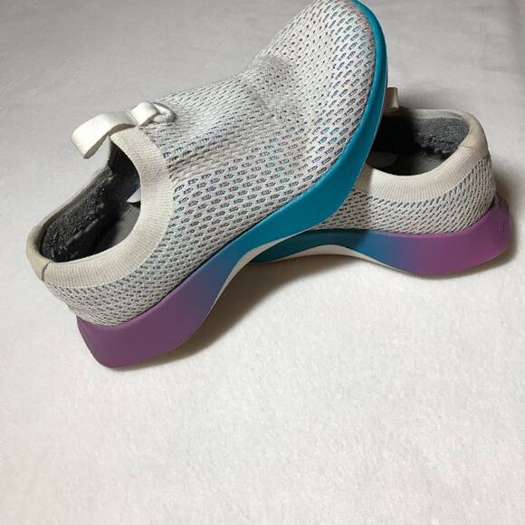 Allbirds tree dasher white purple blue sneakers w6 running slip on washable - Picture 6 of 11